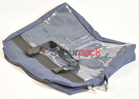 bolso de seguridad para pertenencias de clientes, frente en pvc
